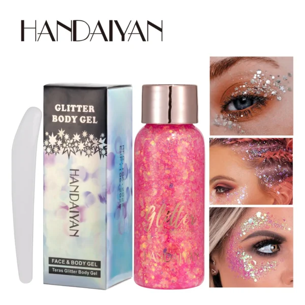 Handaiyan Eye Glitter Nail Hair Body Face Stickers Gel Art Loose Sequins Cream Diamond Jewels Rhinestones Makeup Party Festival - Image 5
