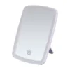 LED Makeup Mirror with Stand Desktop Folding Compact White Square Travel Cosmetic Mirror With light - Image 2