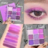 9color Eyeshadow Makeup Palette Glitter Matte Eyeshadow Pearlescent Shimmer Smoke Purple Avocado Green Eyeshadow Pigments Makeup - Image 2