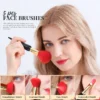 DUcare Makeup Brushes 12Pcs The Queen Seris Premium Gifts Foundation Powder Face Blush Eyeshadow Make up Brush Rubber Handle Set - Image 3