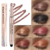 Double-head Eyeshadow Stick Diamond Shimmer Highlighter Pencil Pearl Pigment Long Lasting Cream Eye Shadow Matte Brush Pen - Image 2