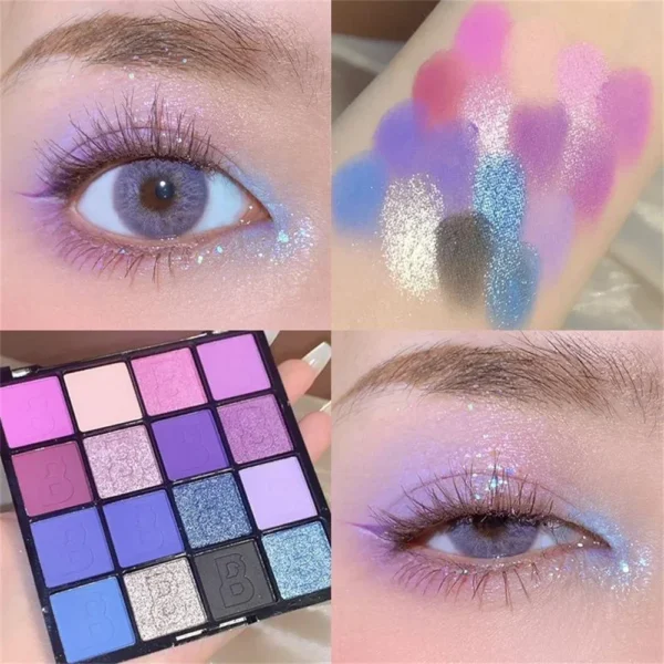 16 Colors Matte Eye Shadow Shimmer Pink Purple Green High Pigment Brightening Waterproof Lasting Charming Eyes Cosmetics Makeup - Image 6