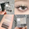 9color Eyeshadow Makeup Palette Glitter Matte Eyeshadow Pearlescent Shimmer Smoke Purple Avocado Green Eyeshadow Pigments Makeup - Image 4