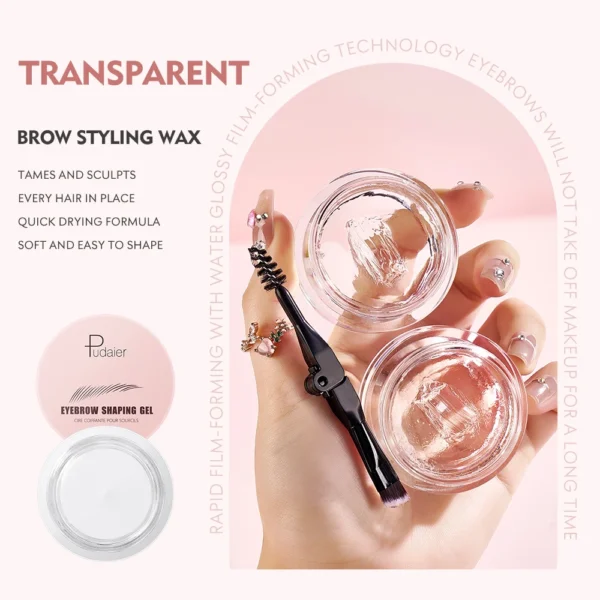 Pudaier Eyebrow Shaping Gel Makeup Eyebrow Shaping Cream Lasting Stereo Shaping Eyebrow Cream Eyebrow Gel Makeup Products - Image 4