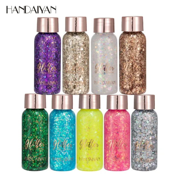 Handaiyan Eye Glitter Nail Hair Body Face Stickers Gel Art Loose Sequins Cream Diamond Jewels Rhinestones Makeup Party Festival - Image 4