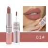 1PC Pink Lipstick Sexy Lip Gloss 2 In 1 Lip Tint Waterproof Long -Lasting Moisture Red Lip Matte Lipstick Make-Up For Women - Image 6